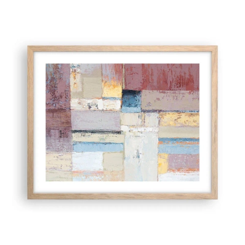 Een poster in een licht eiken lijst - De rust van geometrie - 50x40 cm