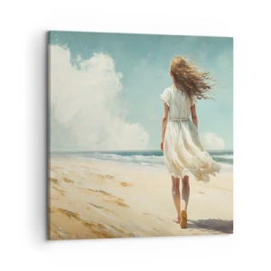 Schilderen op canvas - Om de zon en de wind te ontmoeten - 60x60 cm