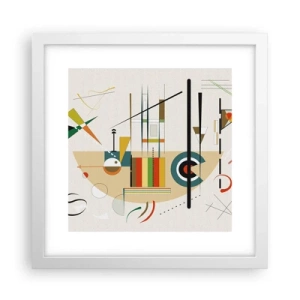 Poster in een witte lijst - En de wereld lacht - 30x30 cm