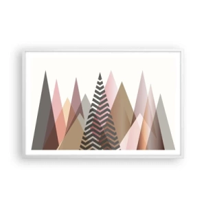 Poster in een witte lijst - Piramidaal uitzicht - 91x61 cm