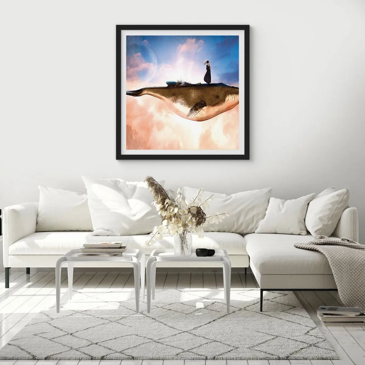 Poster in een zwarte lijst - Een echte reis - 60x60 cm