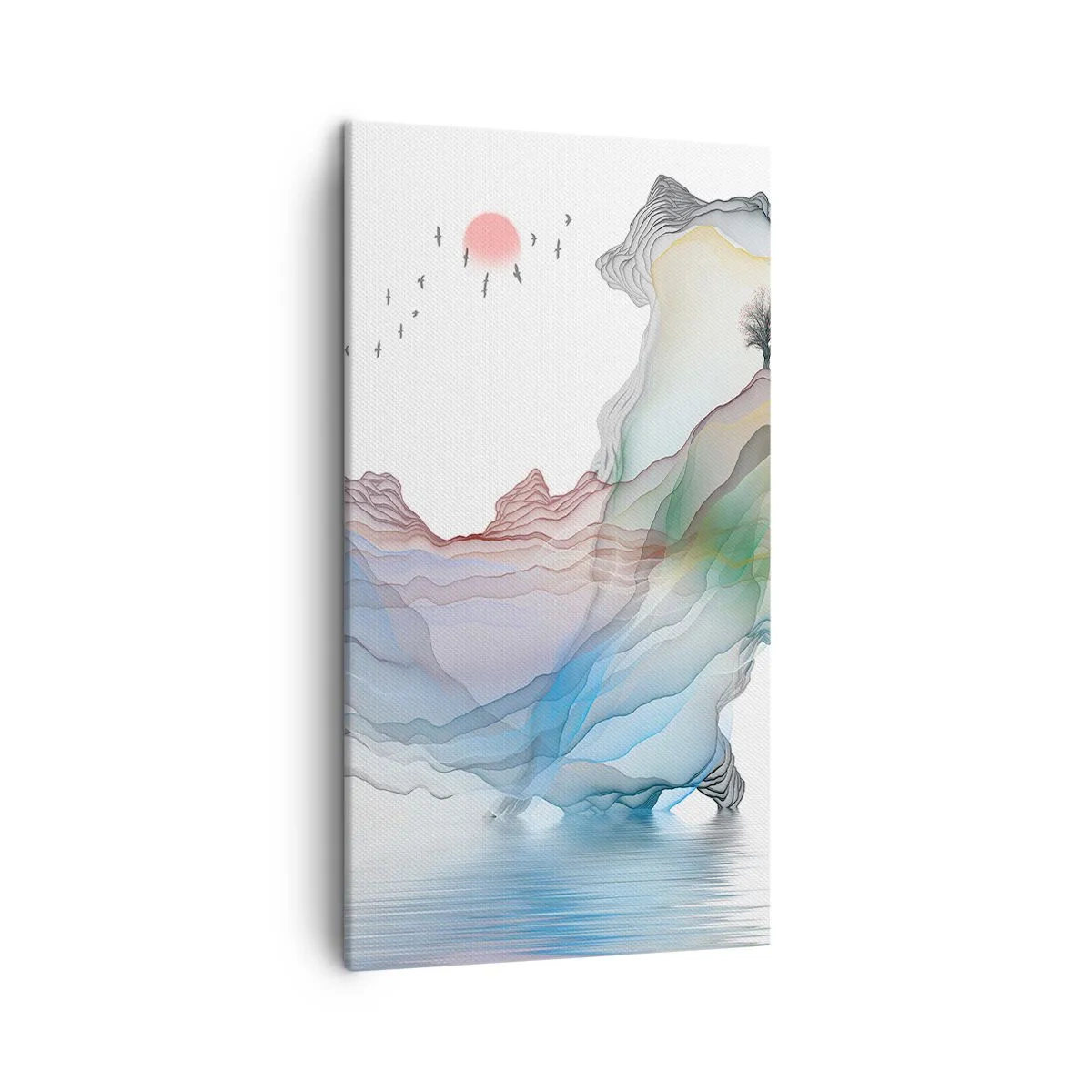 Schilderen op canvas - Op weg naar de kristallen bergen - 45x80 cm