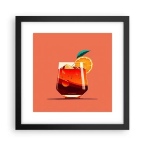 Poster in een zwarte lijst - Zomerse verfrissing - 30x30 cm