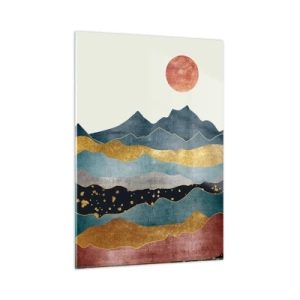 Schilderen op glas - Een dwarsdoorsnede van de wereld - 50x70 cm