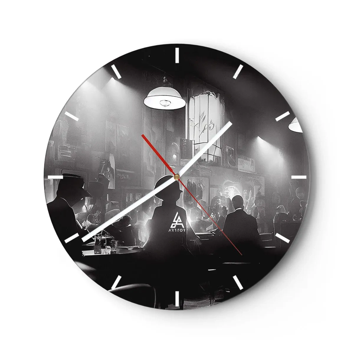 Wandklok - Klok - In jazz-sfeer - 40x40 cm