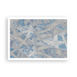 Poster - In een blauwgrijs labyrint - 100x70 cm
