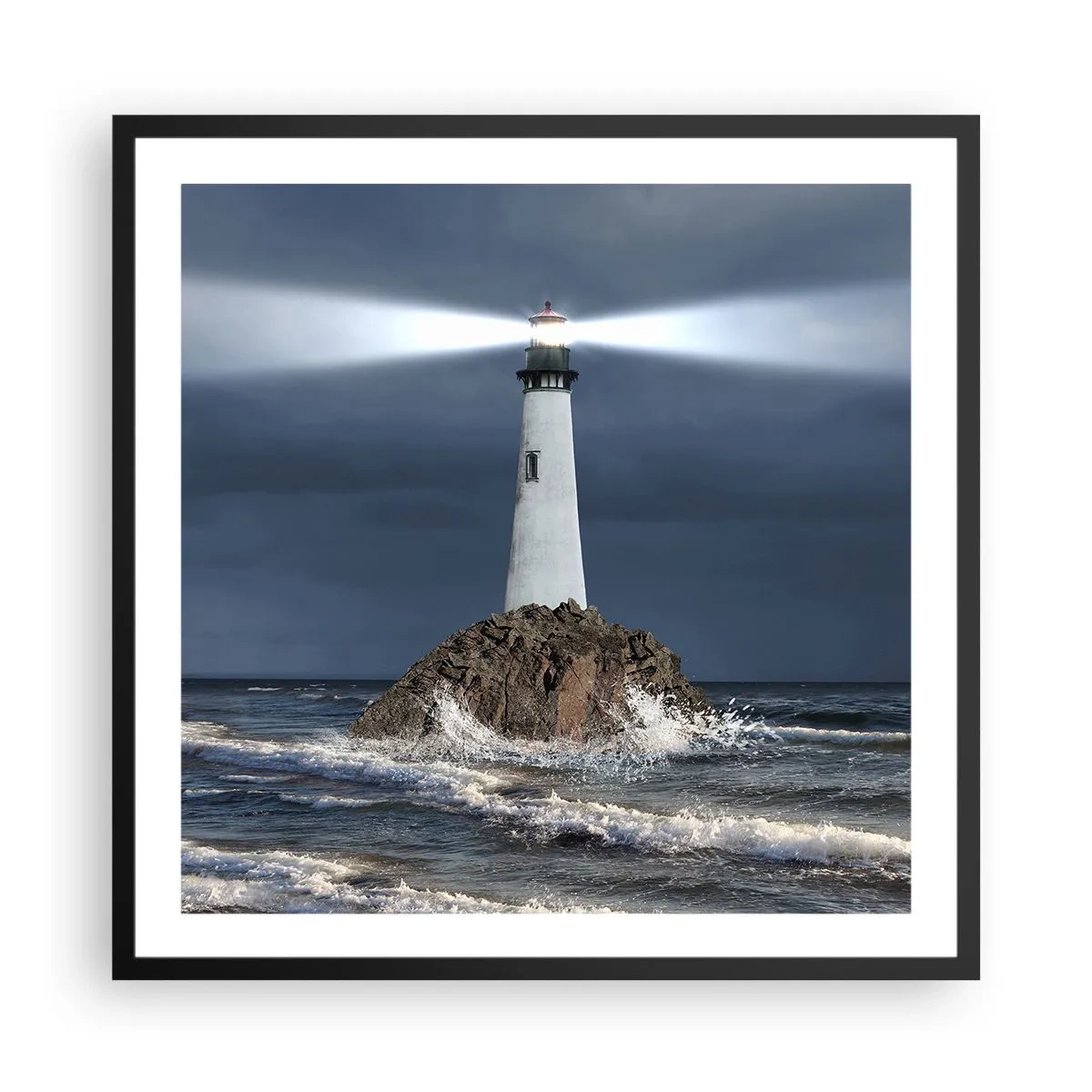 Poster in een zwarte lijst - Hier... hier... hier! - 60x60 cm