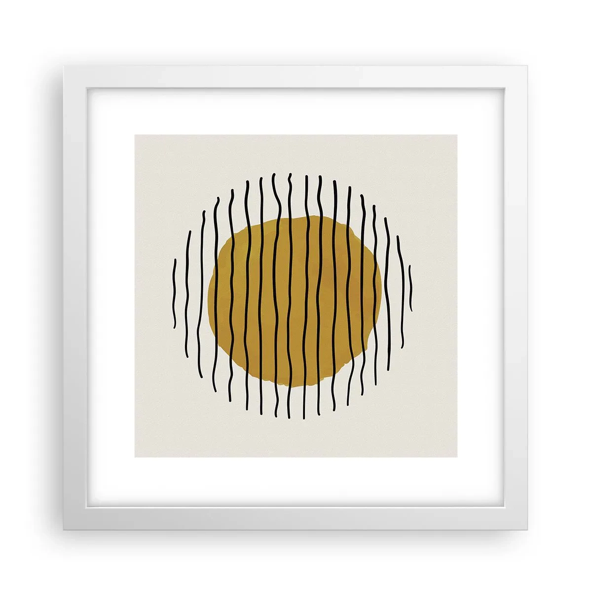 Poster in een witte lijst - Abstractie trillend van warmte - 30x30 cm