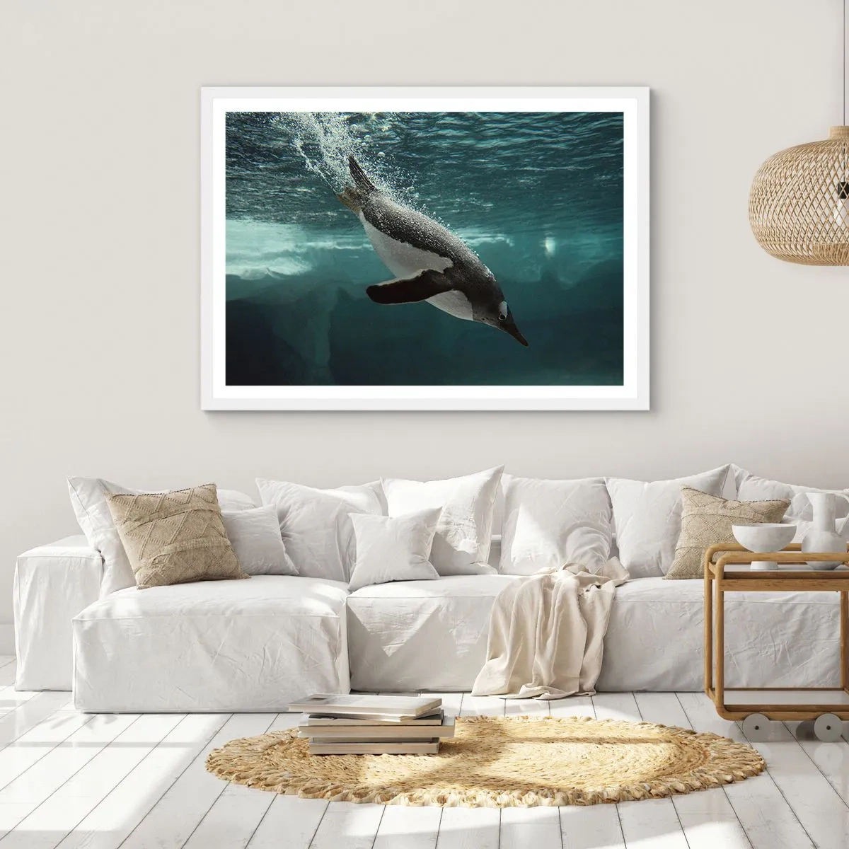 Poster in een witte lijst - Welkom in mijn wereld - 91x61 cm