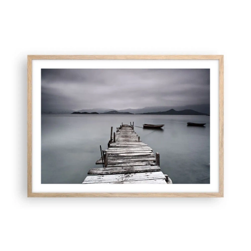 Een poster in een licht eiken lijst - Je kunt morgen gaan - 70x50 cm