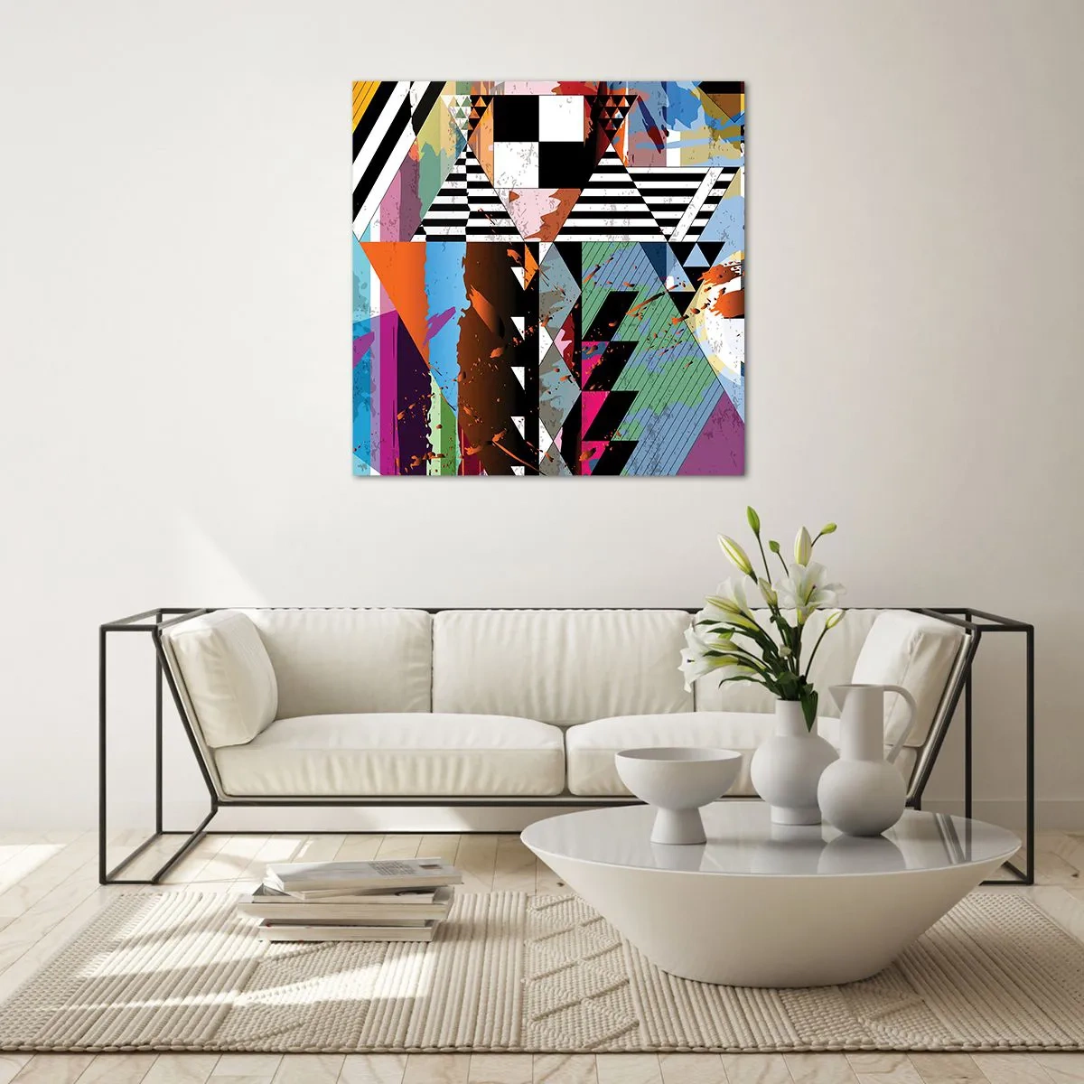 Schilderen op glas - Geometrisch en organisch - 30x30 cm