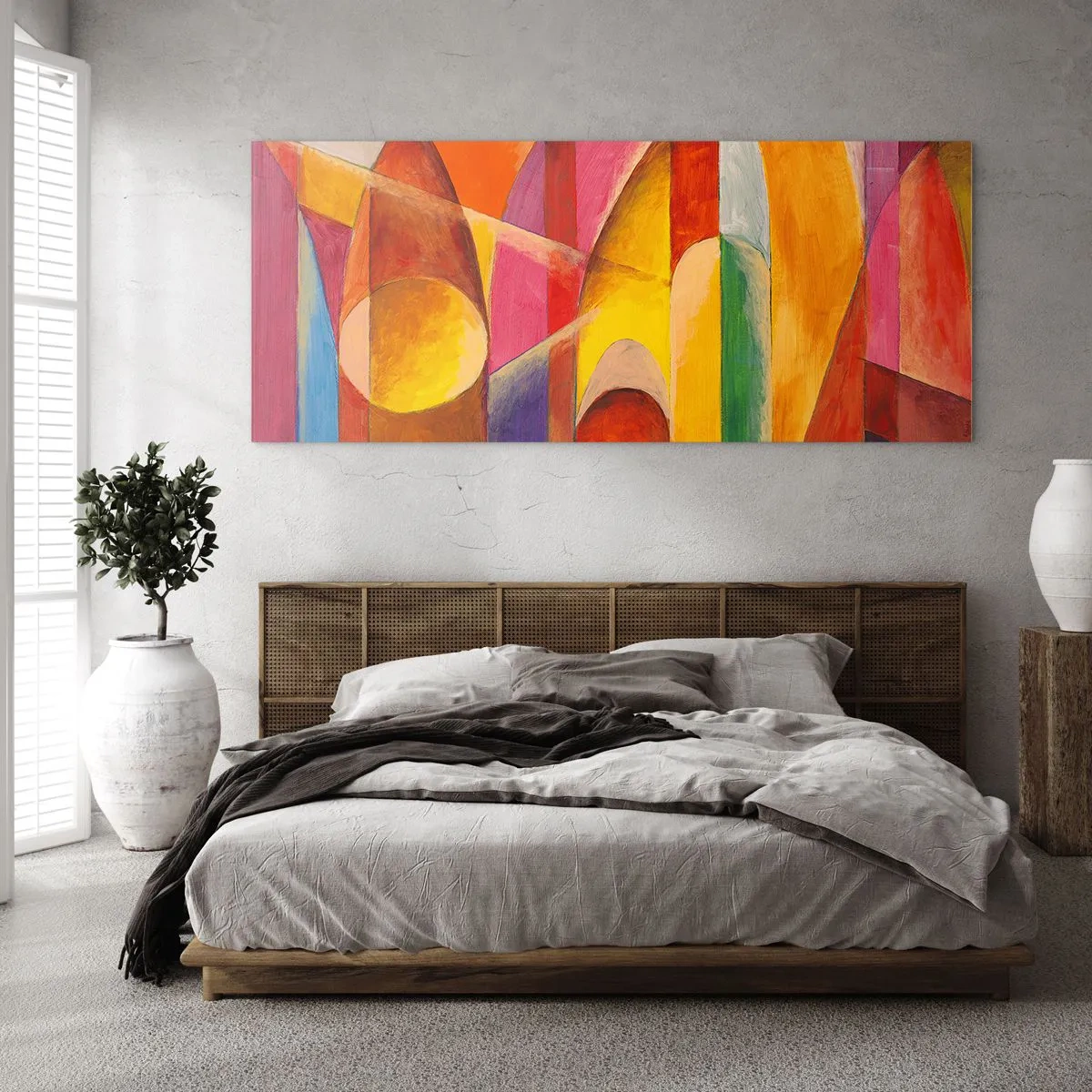 Schilderen op glas - Kathedraal van de zon - 100x40 cm