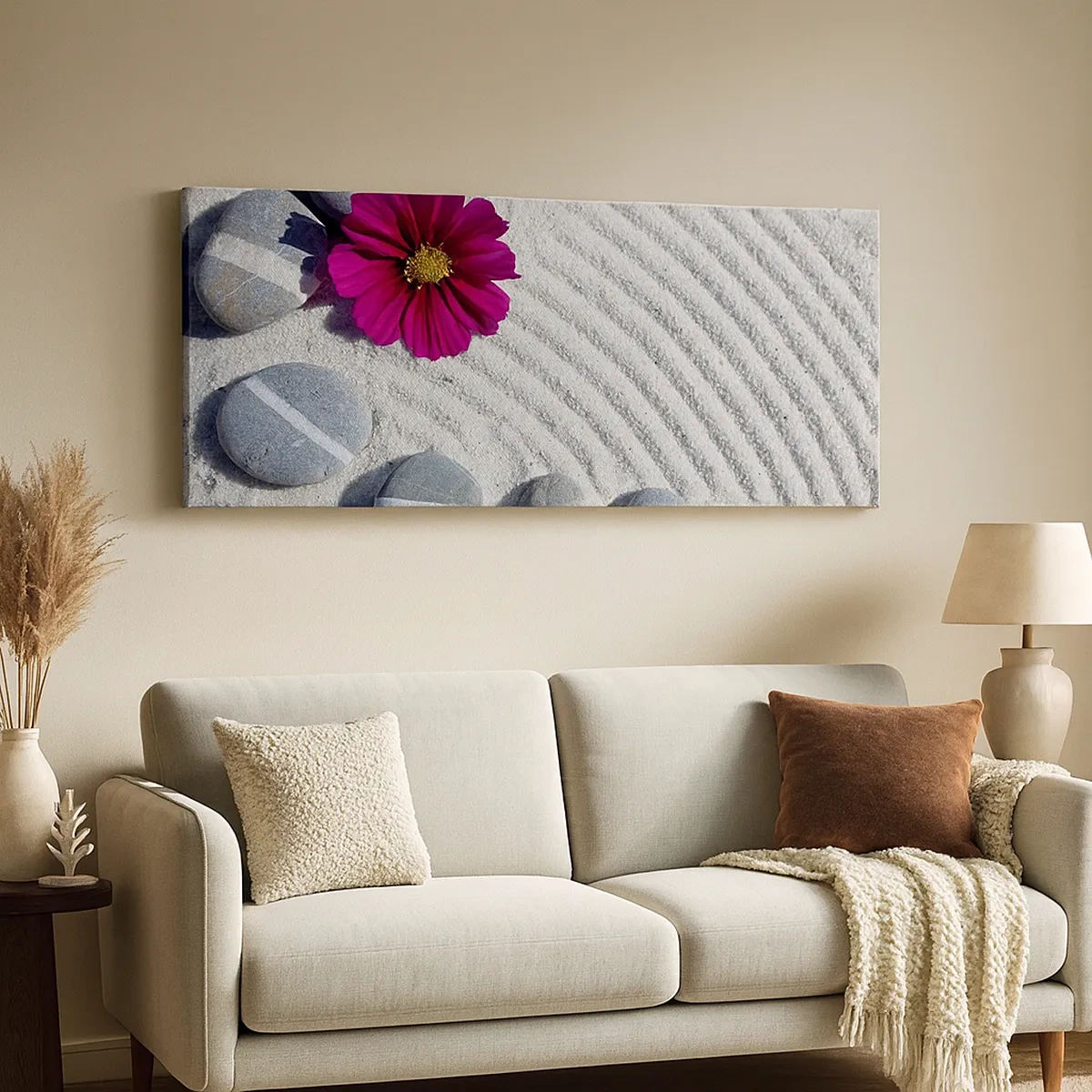 Schilderen op canvas - Energie en rust van de magische cirkel van de natuur - 30x30 cm