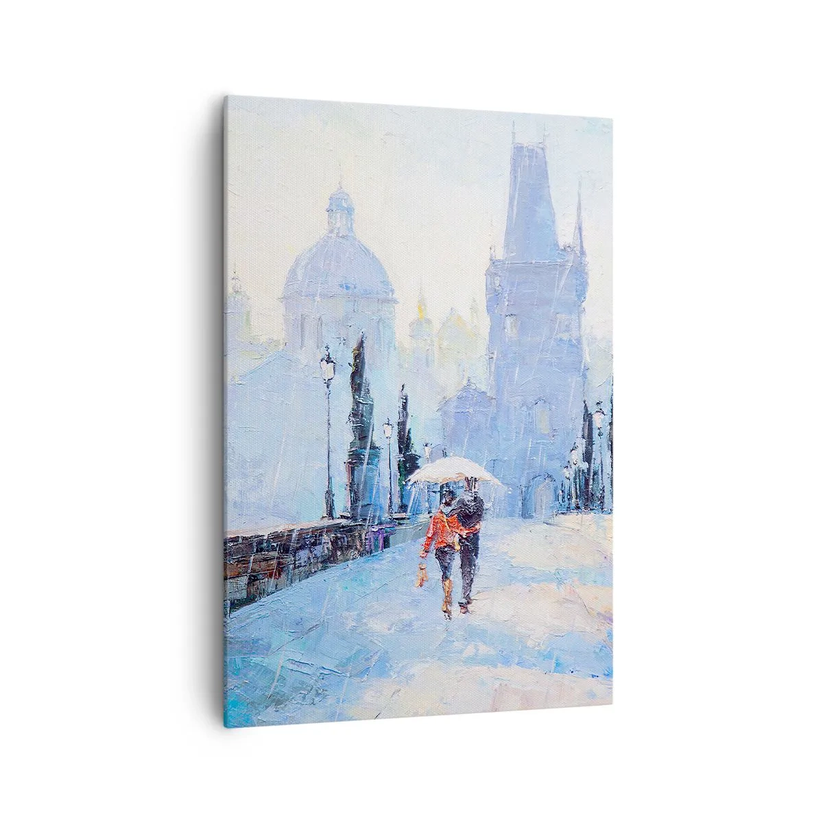 Schilderen op canvas - De regen moet ons gecharmeerd hebben - 70x100 cm