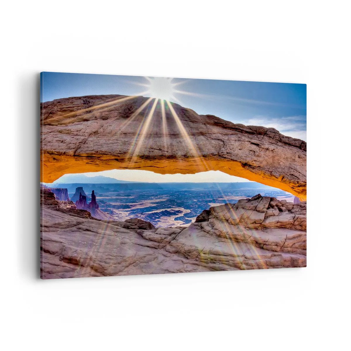 Schilderen op canvas - Door de rotspoort - 100x70 cm