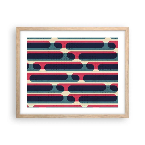 Een poster in een licht eiken lijst - In de diepte en vooruit - 50x40 cm