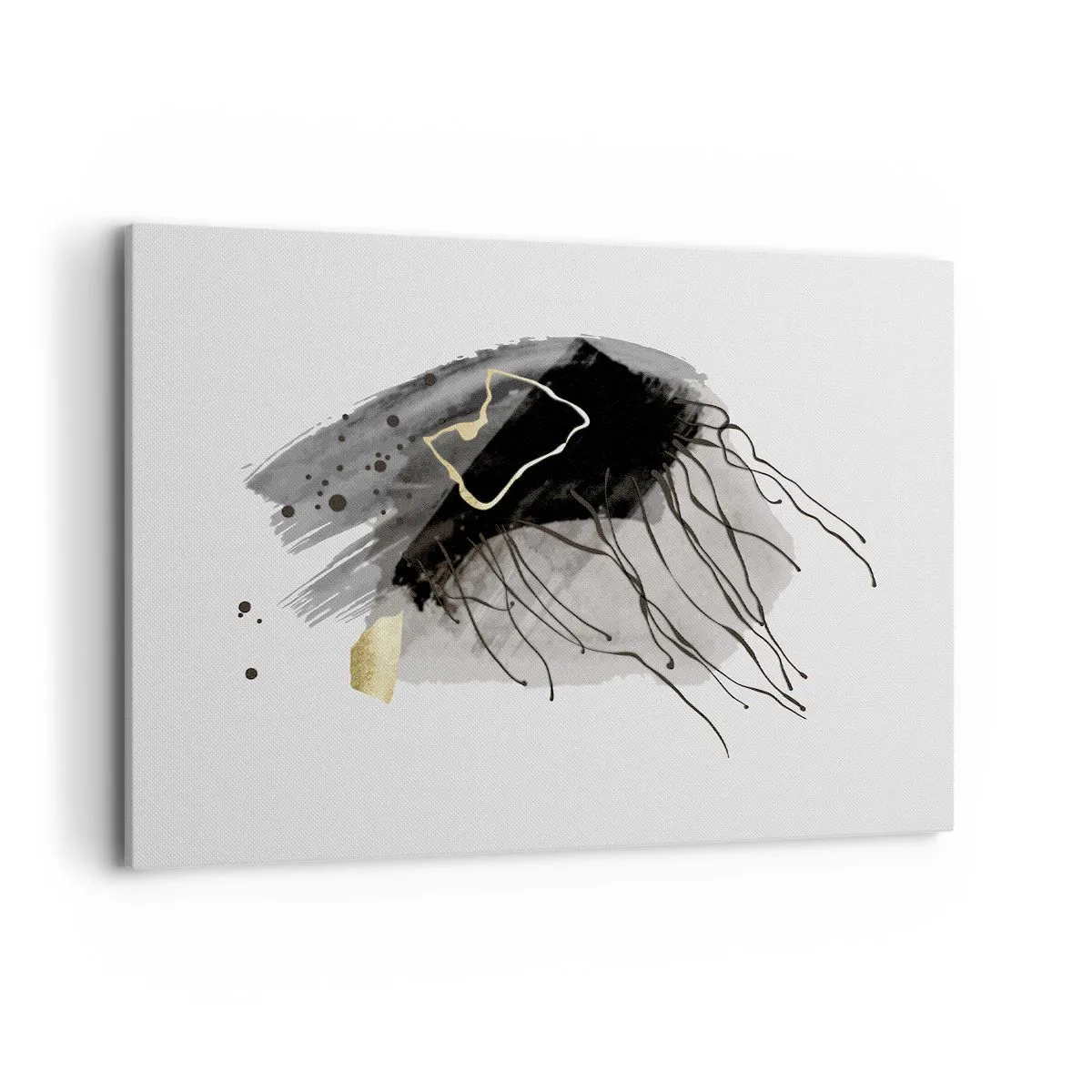 Schilderen op canvas - In zwart en goud - 100x70 cm