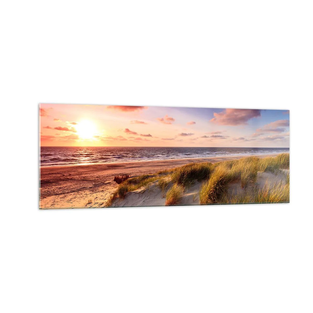 Schilderen op glas - De lucht ruikt al in de zomer - 140x50 cm