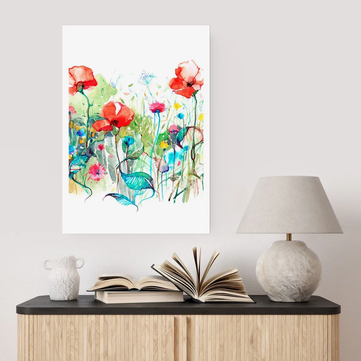 Poster - Bloeiende meiweide - 70x100 cm