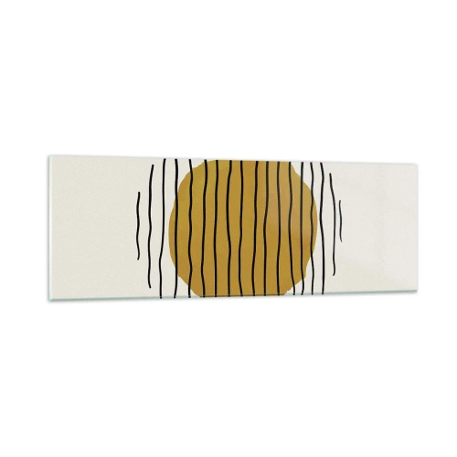Schilderen op glas - Abstractie trillend van warmte - 90x30 cm