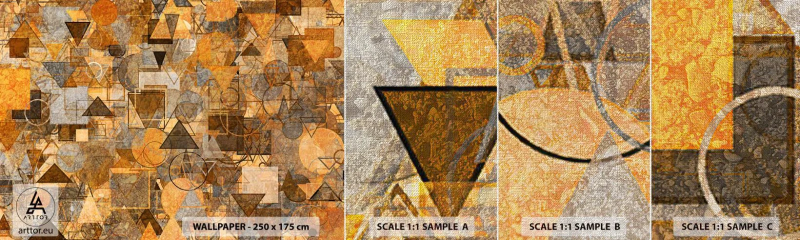 Fotobehang Monster Premium Canvas - De wereld in vorm - Abstractie, Deel, Modern patroon - 100x30 cm