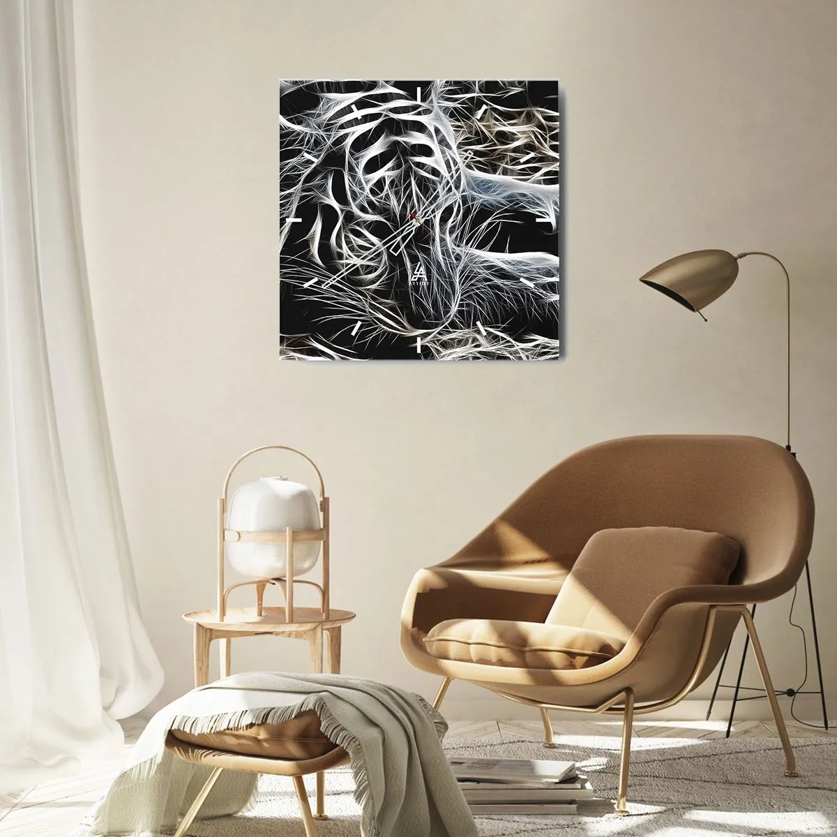 Wandklok - Klok - Een onderzoek naar de lichtheid van katten - 30x30 cm