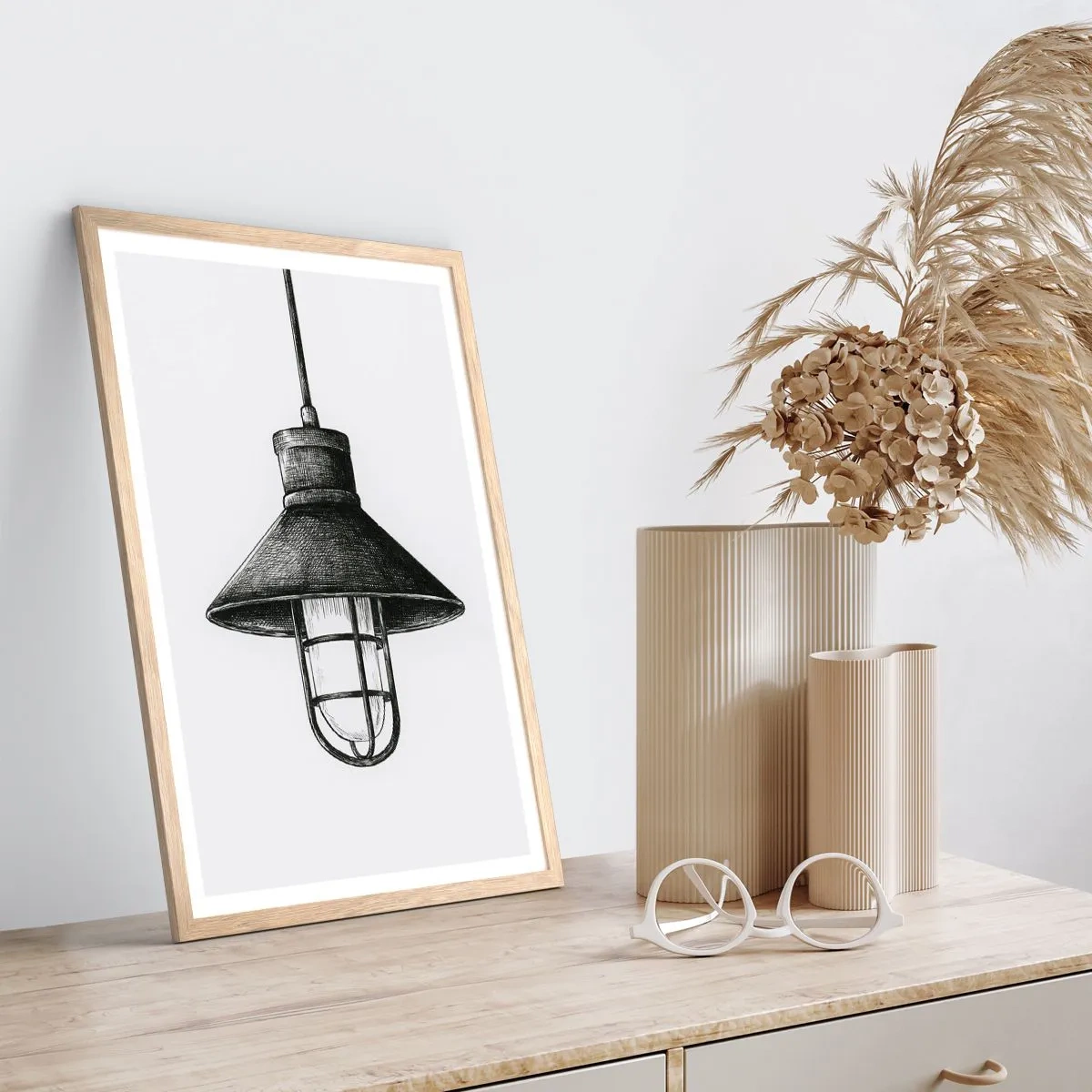 Een poster in een licht eiken lijst - Zoals jaren geleden… - 70x100 cm