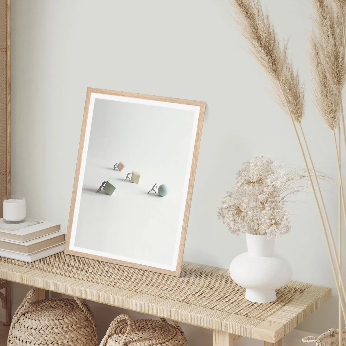 Een poster in een licht eiken lijst - Puur leven - 61x91 cm