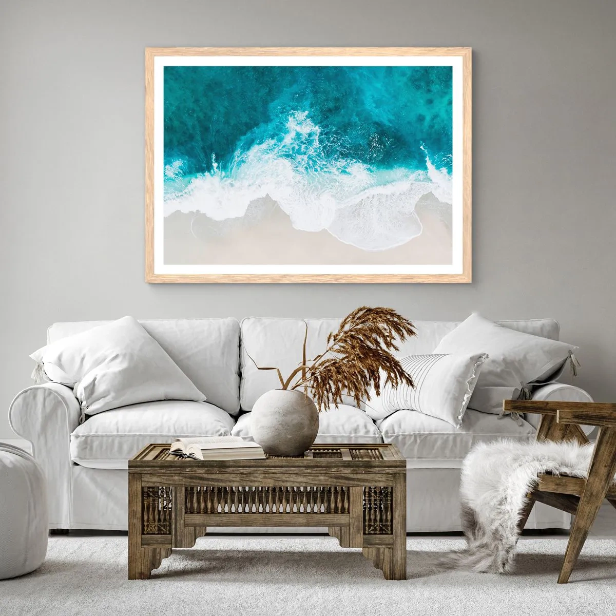 Een poster in een licht eiken lijst - Natuurlijke streling - 50x40 cm