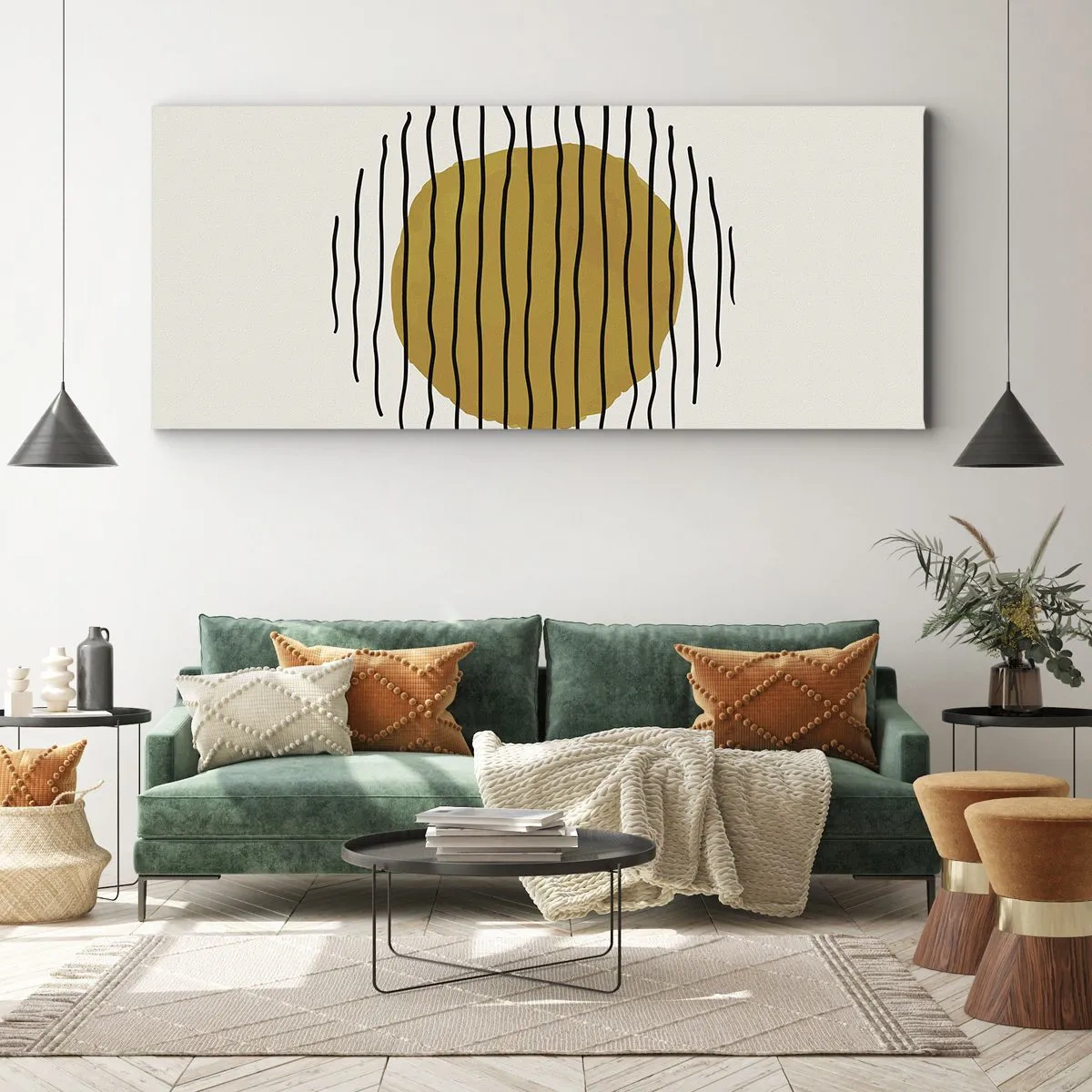 Schilderen op canvas - Abstractie trillend van warmte - 100x40 cm