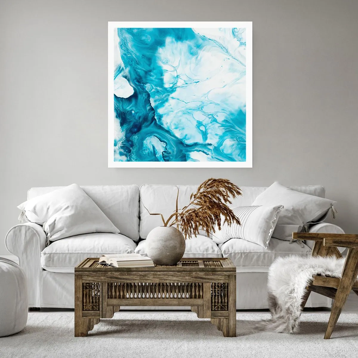 Poster - Blauw Concert - 30x30 cm