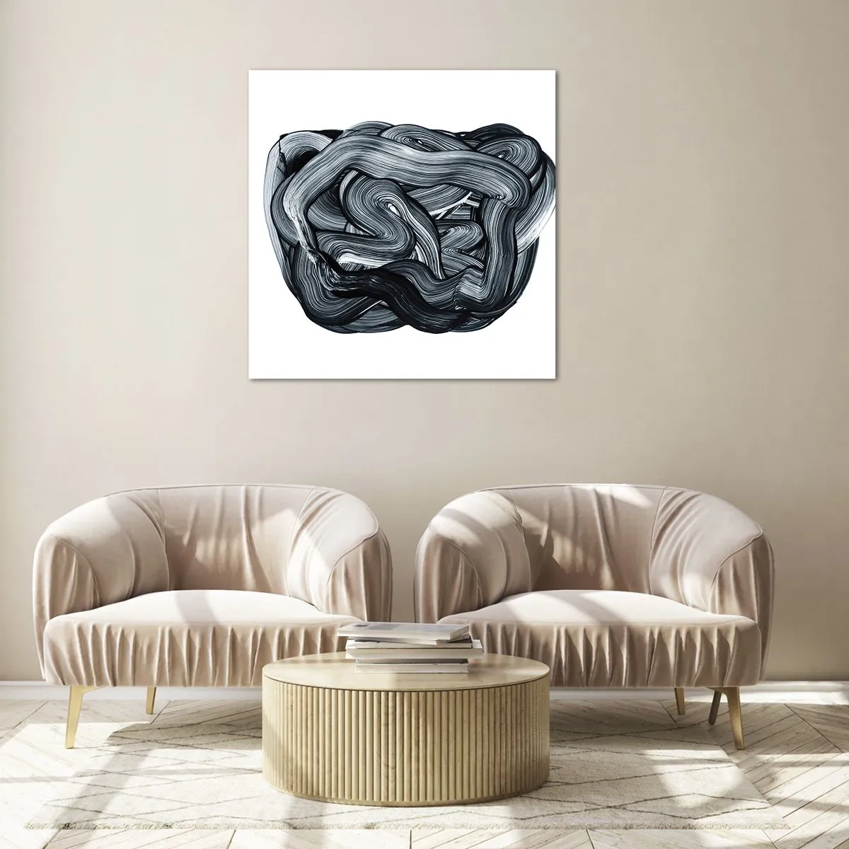 Schilderen op glas - Het is niet zo eenvoudig - 70x70 cm
