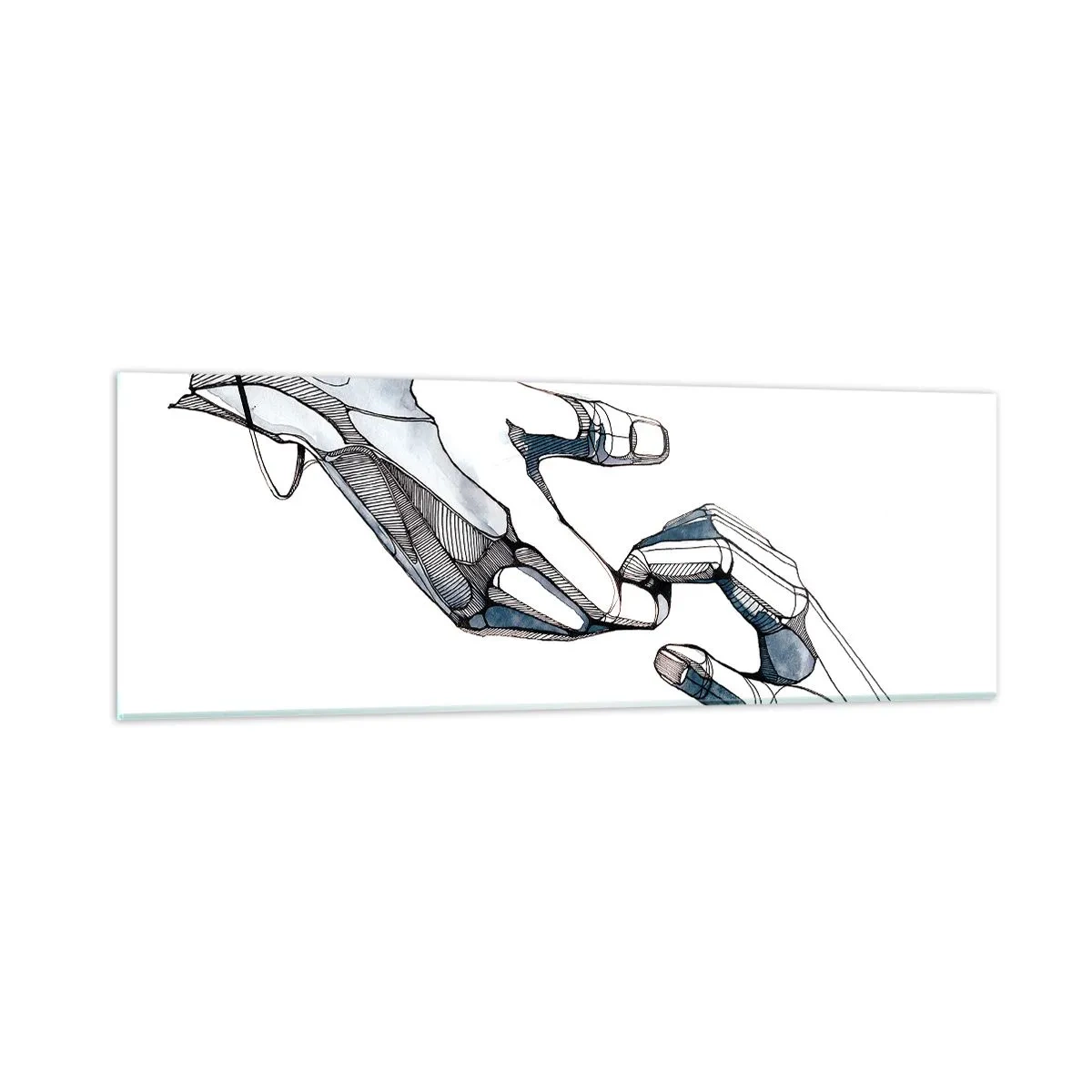 Schilderen op glas - Een goed gebaar - 90x30 cm