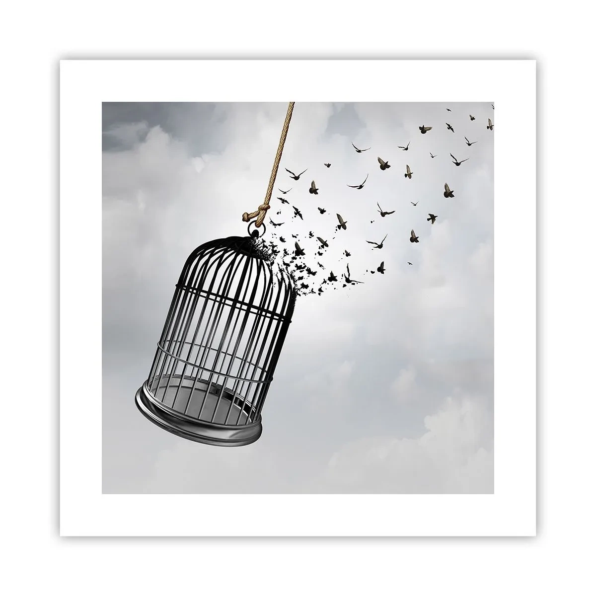Poster - Geloof ... Hoop ... Vrijheid! - 40x40 cm