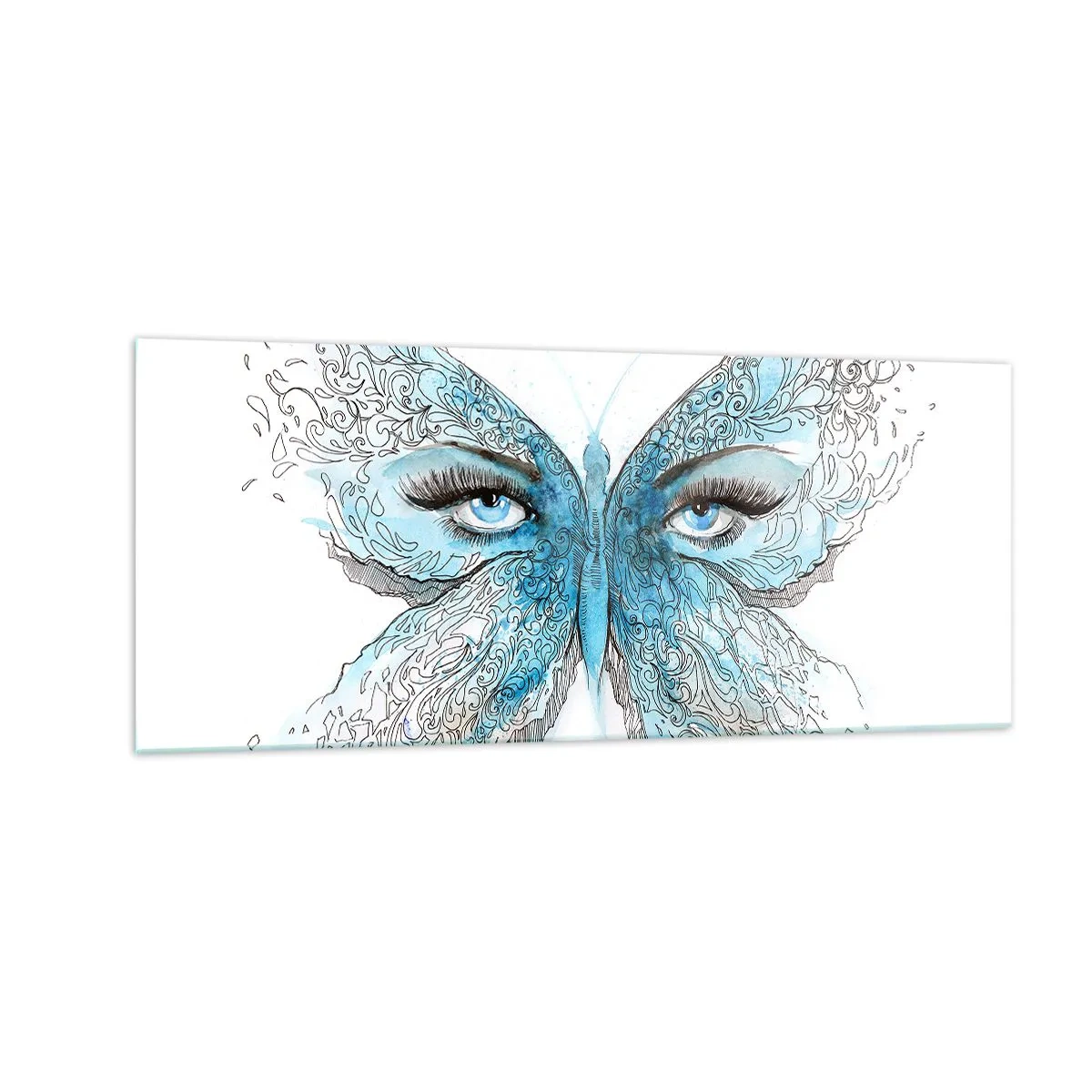 Schilderen op glas - Eros pimpelmees - 100x40 cm