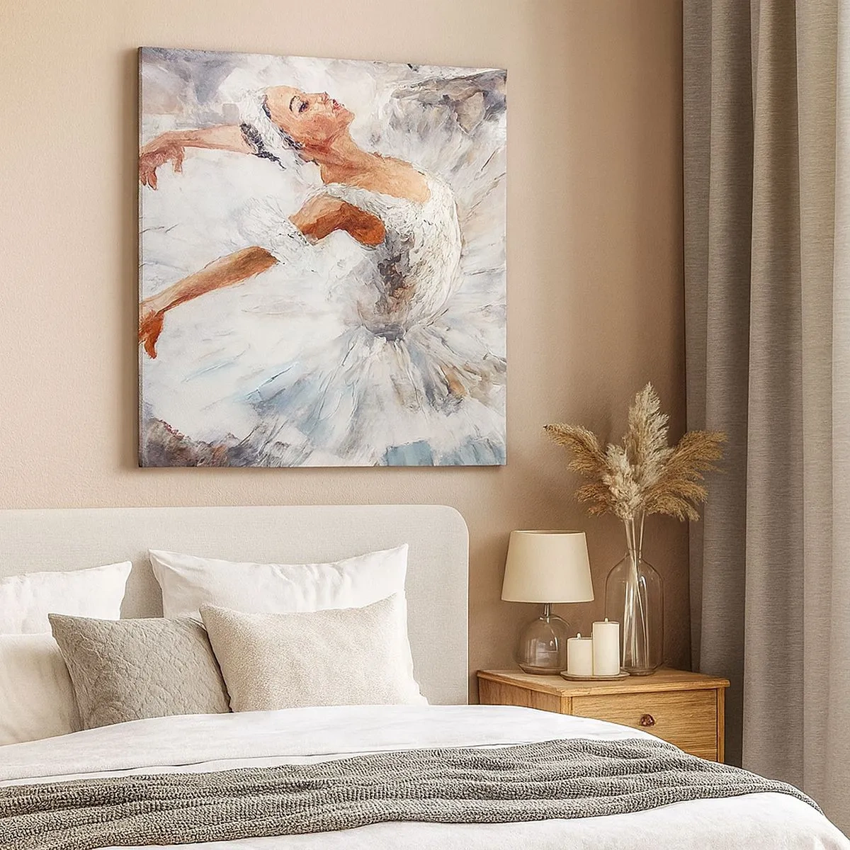 Schilderen op canvas - Delicaat en licht als tule - 30x30 cm