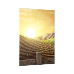 Schilderen op glas - Een boerderij als uit een sprookje - 70x100 cm