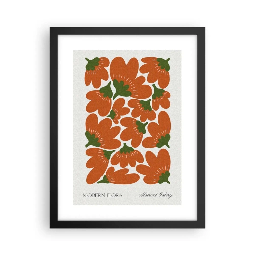 Poster in een zwarte lijst - Uit het leven van bloemen - 30x40 cm