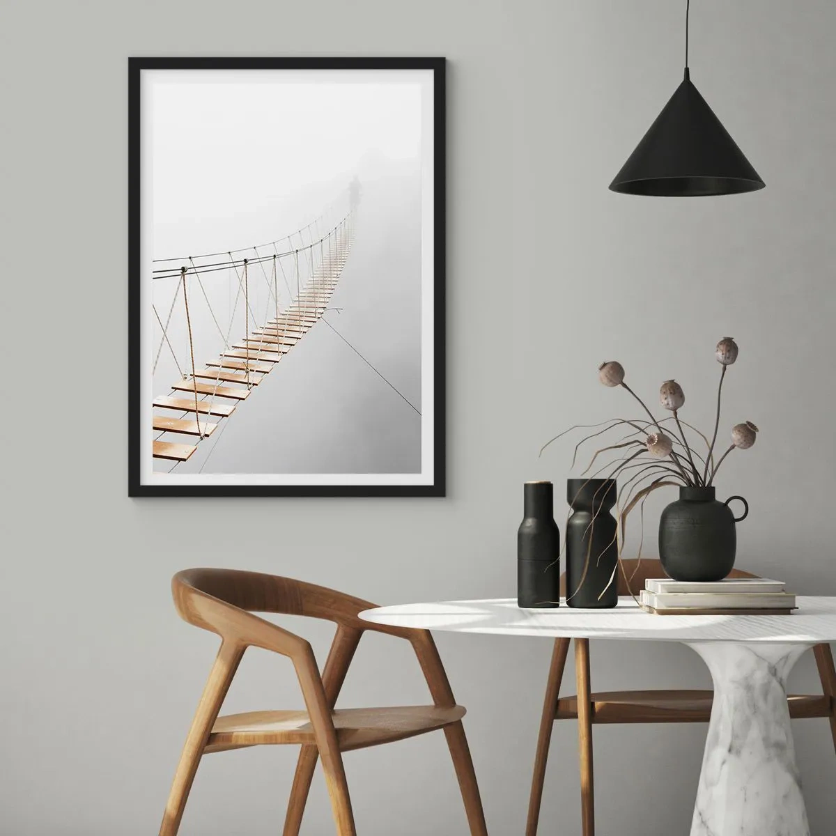 Poster in een zwarte lijst - Waar zal het je brengen? - 50x70 cm