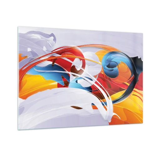 Schilderen op glas - De dans van de elementen - 100x70 cm