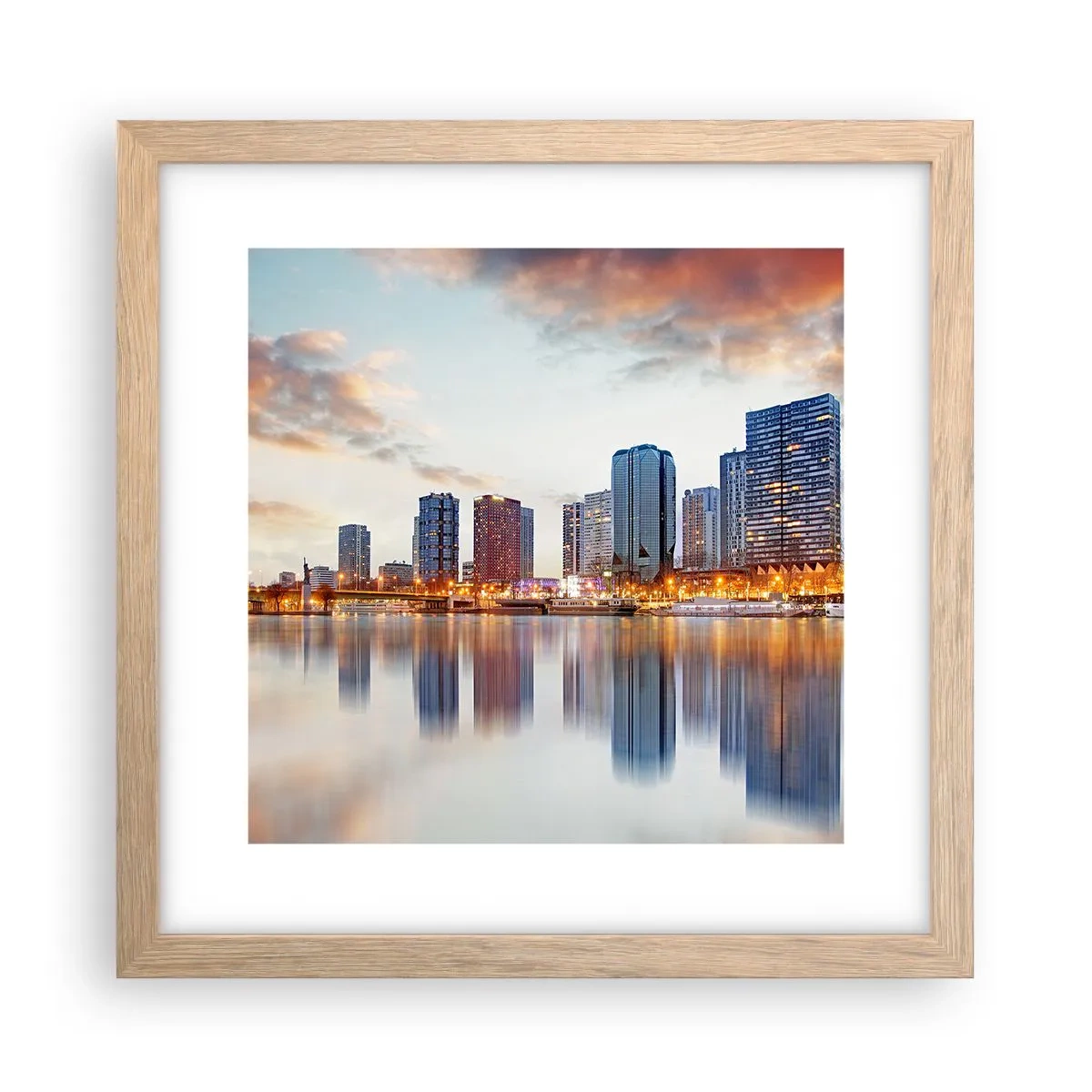 Een poster in een licht eiken lijst - De monumentale rust van Parijs - 30x30 cm