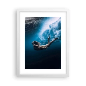 Poster in een witte lijst - Een moderne zeemeermin - 30x40 cm