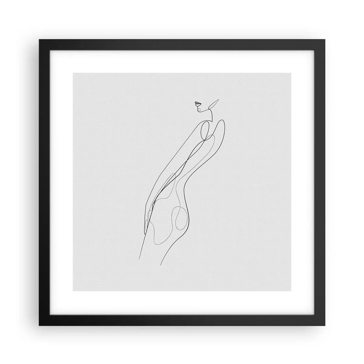 Poster in een zwarte lijst - Gewoon een belofte - 40x40 cm