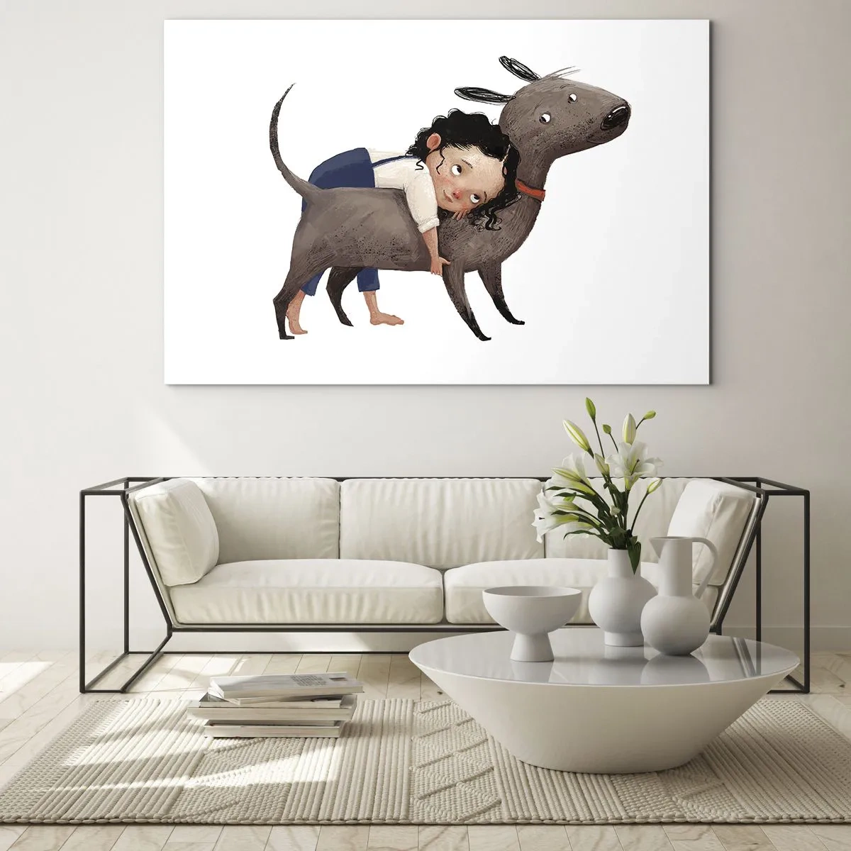 Schilderen op glas - Beste vrienden - 120x80 cm