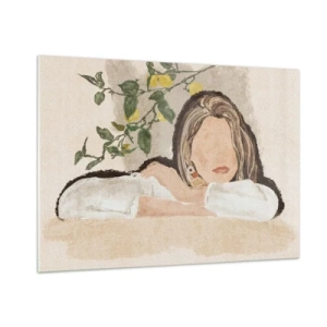Schilderen op glas - Zuidelijke schoonheid - 100x70 cm