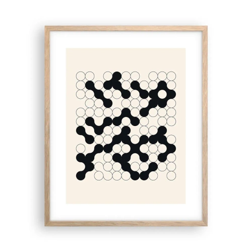 Een poster in een licht eiken lijst - Chinees spel – variatie - 40x50 cm