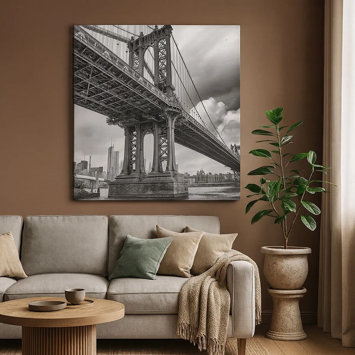 Schilderen op canvas - Naar het hart van de stad - 30x30 cm