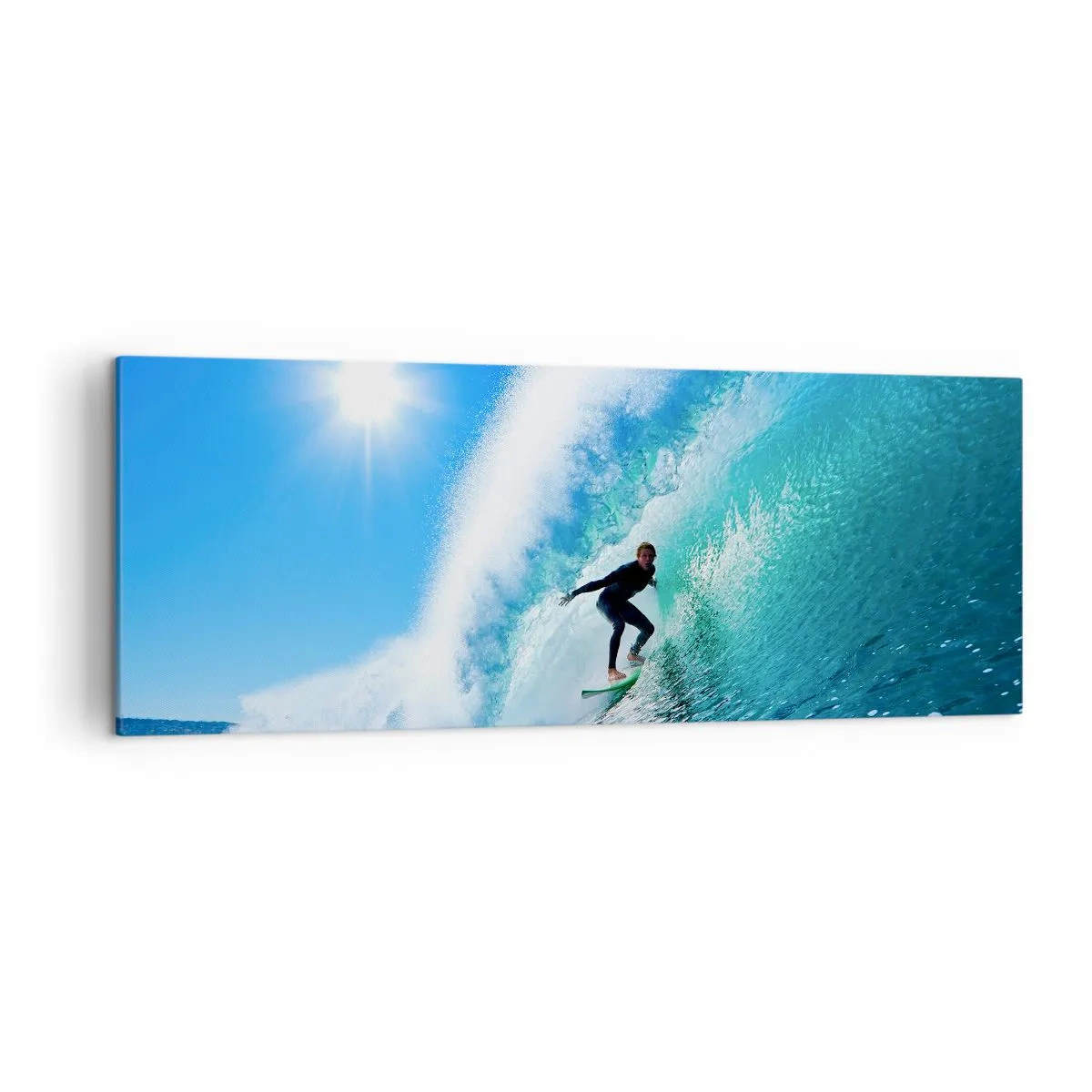 Schilderen op canvas - Door het grote blauw - 140x50 cm
