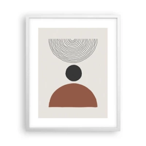 Poster in een witte lijst - Het middelpunt van de aandacht - 40x50 cm