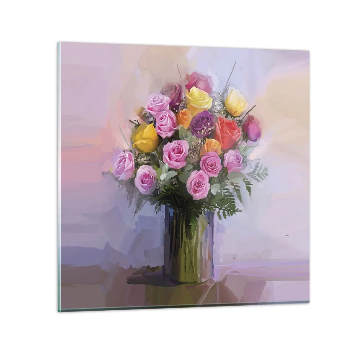 Schilderen op glas - Ingehouden schoonheid - 40x40 cm